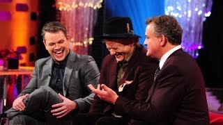 Hugh Bonneville justifies his red lips on Top Gear  The Graham Norton Show Episode 16  BBC One [upl. by Aibun]