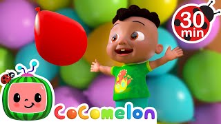 Playing the Balloon Song  Cocomelon  Cody Time  Kids Cartoons amp Nursery Rhymes  Moonbug Kids [upl. by Gnek774]