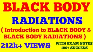 BLACK BODY RADIATIONS  BLACK BODY AND BLACK BODY RADIATIONS  WITH EXAM NOTES [upl. by Justinn]