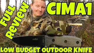 ✔CIMA1 LOW BUDGET Knife  20€ Review German LOW BUDGET SURVIVAL [upl. by Lalita]