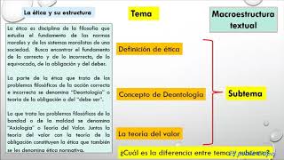 MACROESTRUCTURA TEXTUAL  EL TEMA Y SUBTEMA [upl. by Annayt]