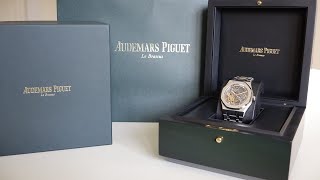 4K Review Audemars Piguet Royal Oak quotSkeletonquot Double Balance Wheel Openworked 15407ST Unboxing [upl. by Barbur]