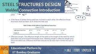 Welded Connection Introduction  Design of Steel Structures [upl. by Enilraep]