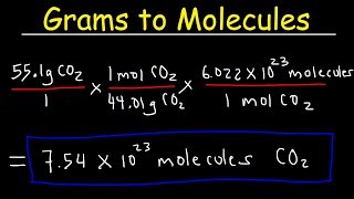 Grams to Molecules and Molecules to Grams Conversion [upl. by Eelanaj]