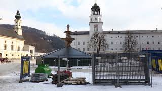 Umfangreiche Bauarbeiten am Residenzplatz begonnen [upl. by Mannos]