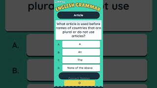 What article is used before names of countries that are plural or do not use articles  Grammar [upl. by Enilhtak]