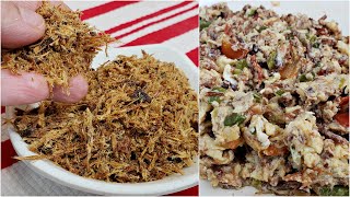 BREAKFAST  Machaca with Eggs Recipe  Mexican Dried Beef and Eggs Recipe [upl. by Lipsey]