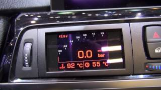 BMW ALPINA B3 BiTurbo boost display in detail at Geneva Salon World Premiere Geneva 2013 [upl. by Alten]