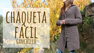 Tutorial Chaqueta o Abrigo Fácil y Rápido Ganchillo  Crochet [upl. by Pedaias]