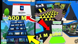 my subscribe 500m and mrbeast 316M subscribe I am wins new roblox youtube game coming soon guys [upl. by Enairda592]