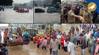 Balapur lake bund collapsed Flood like situation in Baba Nagar [upl. by Arinayed775]