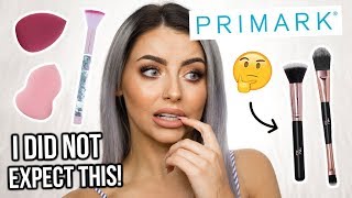 TESTING PRIMARK MAKEUP BRUSHES FIRST IMPRESSIONS  REVIEW [upl. by Netsrik]