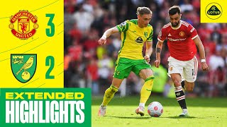 EXTENDED HIGHLIGHTS  Manchester United 32 Norwich City [upl. by Ahsiniuq]