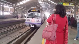 Delhi Metro Ride  Complete Ashram to Akshardham Bule Line delhi metro metro fight [upl. by Iraam]