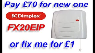 Dimplex FX20EIPX4 bathroom wall heater not working wont turn on easy repair and Maintenance [upl. by Warchaw]