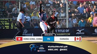 Highlights  Game 3 Hong Kong China vs Canada  2024 WBSC Mens Softball World Cup  Group B [upl. by Nuawaj]