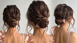 Voluminous textured low bun Wedding hairstyle [upl. by Annaxor]