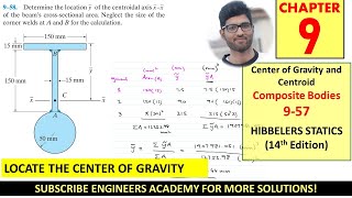 958 Centroid of Composite bodies or Shapes  Chapter 9  Hibbeler Statics 14th Engineers Academy [upl. by Strenta4]