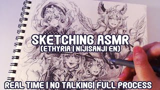 Sketching ASMR ETHYRIA Real Time  Full Process  No Talking [upl. by Dodds]