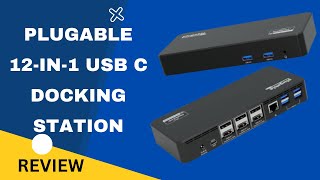 Plugable 12in1 USB C Docking Station Triple Monitor 4K Displays Review [upl. by Llekram]