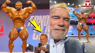 Arnold Schwarzenegger Filming Hadi Choopan WINS Arnold Classic  The KING is Back [upl. by Harold]