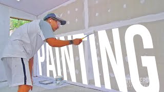 Prepping and PAINTING of Fiber Cement Board Walls [upl. by Anazus200]