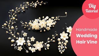 How to Make Bridal Hair Vine Handmade Tutorial DIY Craft Ideas [upl. by Jaclyn91]