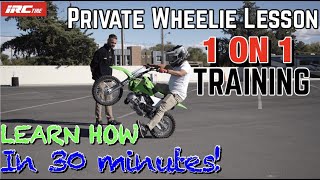 Private Wheelie Lesson LEARN HOW in 30 minutes [upl. by Sinnelg]