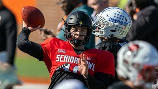 Bo Nix Highlights  Senior Bowl Day 1 Oregon Ducks [upl. by Neelat]