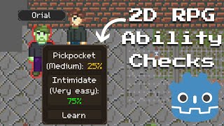 Ability Checks in Godot  2D RPG Devlog 7 [upl. by Halonna581]