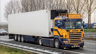 GEBR VAN ITERSON SCANIA R500 V8  LOUD exhaust sound [upl. by Drisko]