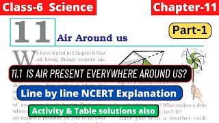 Air Around us  Class 6 Science Chapter 11 line by line NCERT Explanation  Part 1 [upl. by Shalna224]