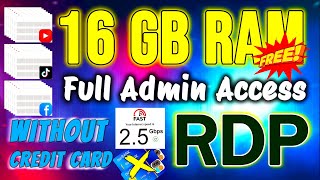 Windows RDP For Free  How to Create RDP  Free Admin Rdp  cloud rdp  rdp cal [upl. by Berg]