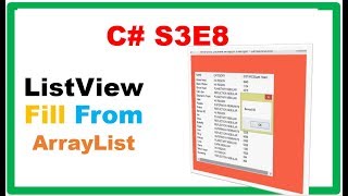 C S3E8  ListView  Fill From ArrayList [upl. by Ettennaej]