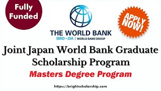 Joint Japan World Bank Graduate Scholarship 2024  Fully Funded Scholarship  Free Study in Japan [upl. by Nivan]