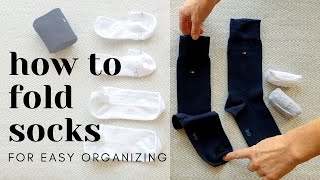 THE BEST WAY TO FOLD SOCKS FOR EASY ORGANIZING [upl. by Danelle918]