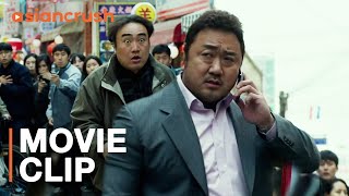 Dont waste Ma DongSeoks time  or his fists  Korean Movie  The Outlaws [upl. by Adnohser]