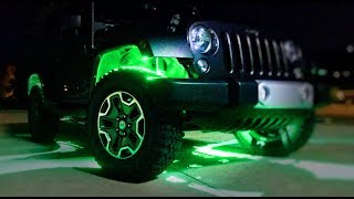 HOW to Install RGB ROCK LIGHTS Wireless BluetoothJeep JK [upl. by Haerr]