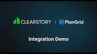 Clearstory  PlanGrid Integration Demo [upl. by Lunseth]