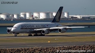 Singapore Airlines A380 EXTREME CROSSWIND Landing  RARE VIEW  Sydney Airport SYD  YSSY [upl. by Anohsal433]