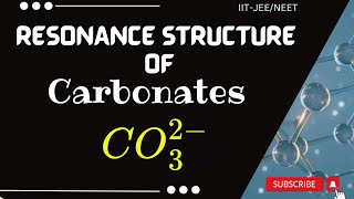 Resonance structure and resonance hybrid structure of Carbonate ion [upl. by Vivianne]