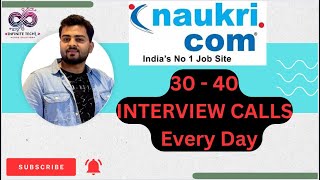 How to get Interview Calls From Naukricom  I Got 3040 CALLS DAILY NAUKRICOM viralvideo video [upl. by Sidwell]