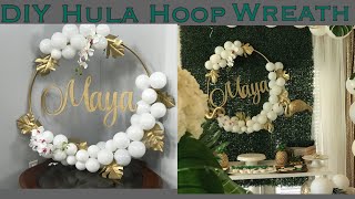 DIY balloon hula hoop wreath [upl. by Wiggins]