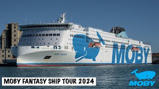 Moby Fantasy Ship Tour 2024  Olbia  Livorno  Moby Lines [upl. by Ecyar]