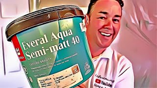 the best satin paint finish  Tikkurila Everal Aqua 40  Interior amp Exterior paint [upl. by Nylitak]