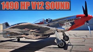 Starting up a P51 Mustang Pure sound [upl. by Luhe287]