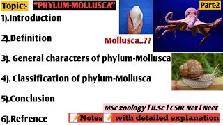 phylum molluscaphylum mollusca general characteristic and classification [upl. by Pimbley179]