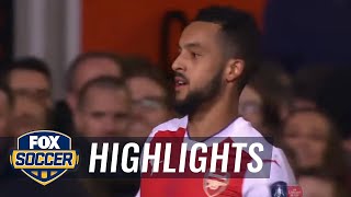 DAVID LUIZS FIRST ARSENAL GOAL  Arsenal 1  0 Bournemouth  Goals amp highlights [upl. by Rondi]