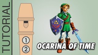 Zelda  Ocarina of Time  Title Theme  Recorder Tutorial [upl. by Mcmillan]