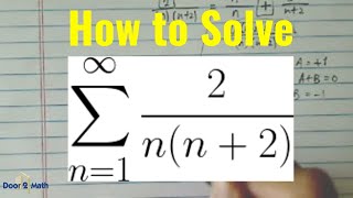 HOW TO SOLVE AN INFINITE SERIES [upl. by Benjamen132]